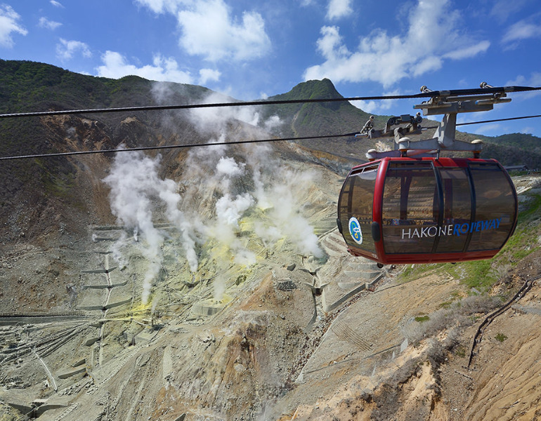 ▲ 箱根ロープウェイからの景色　＜画像提供：箱根登山鉄道株式会社＞