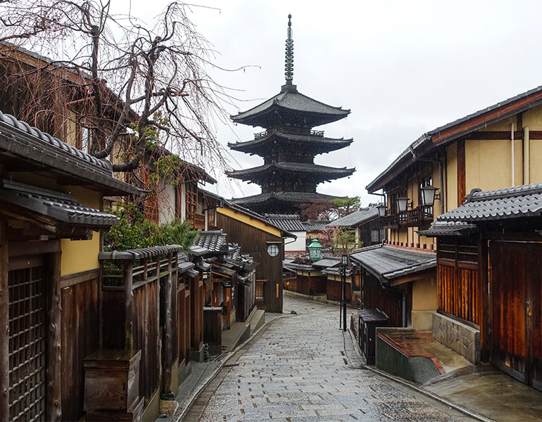 ▲雨の京都