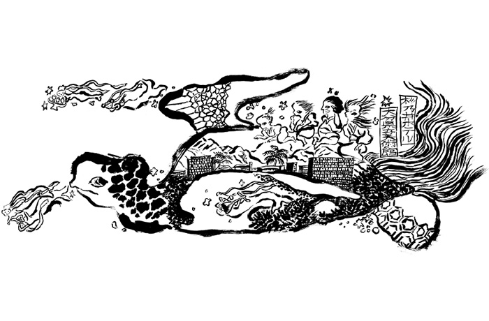 杉乃井ホテル×大分県立美術館×ザ・キャビンカンパニー墨絵の海亀が彩る“動く美術館”『竜宮バス』が誕生